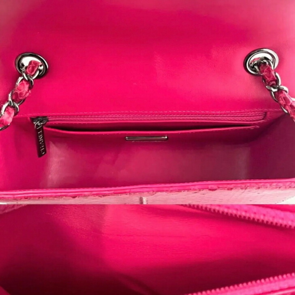 Chanel Python Shoulder Bag Mini Red Pink - Picture 4 of 5